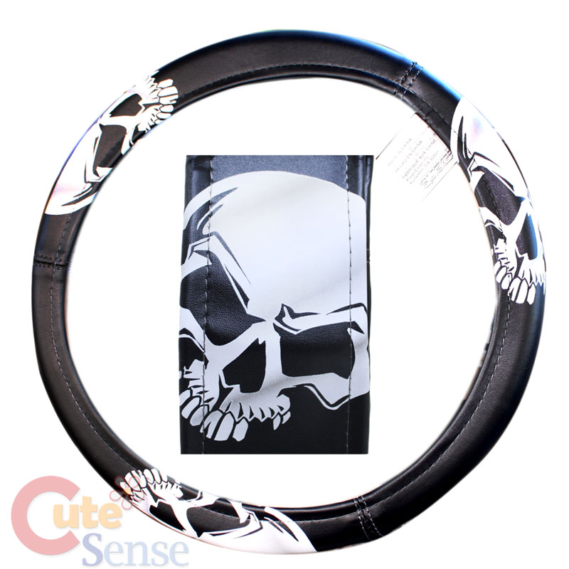 Big Skulls Car Steering Wheel Cover/Auto Accessories eBay